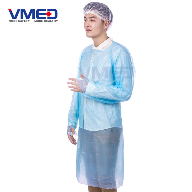 Disposable Blue PE Gown-2