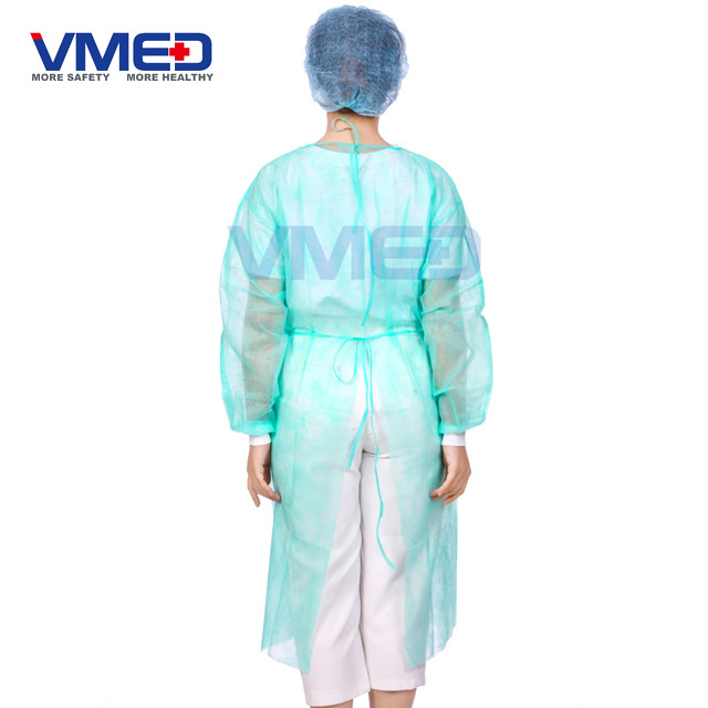Disposable Green Hospital SPP Surgical Gown 