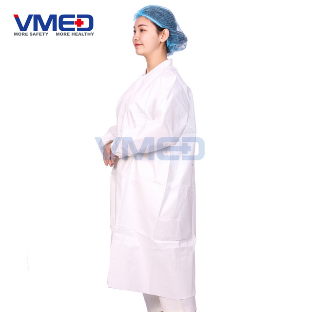 Disposable Protective Microporous Lab Coat 