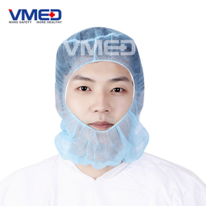 Blue Disposable Protective Non-woven Protective Hood-1
