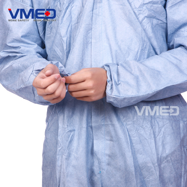 Disposable Grey SMS Protective Coverall-5