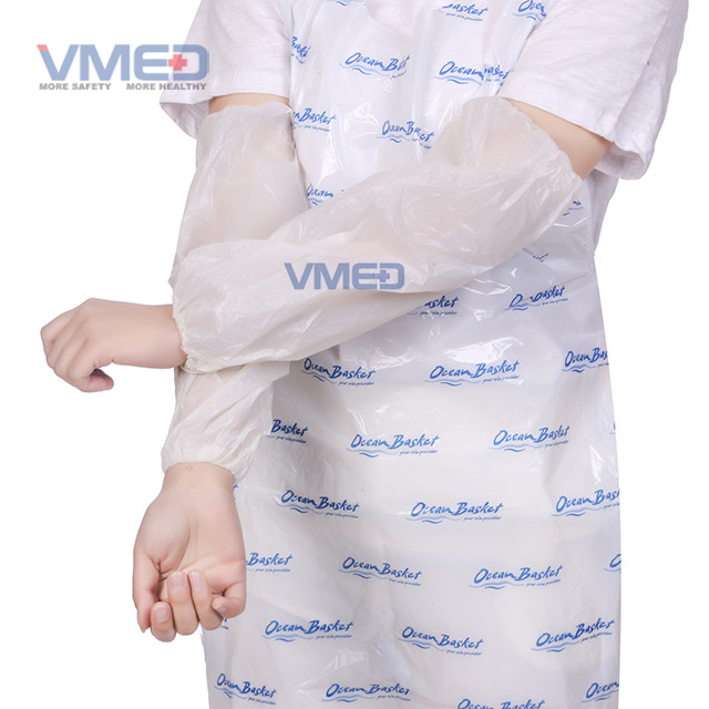 Disposable White PE Sleeve Cover 