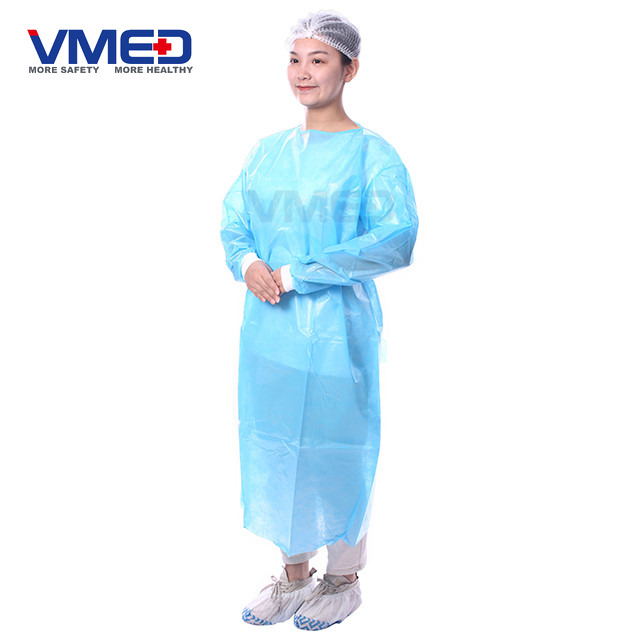Disposable PP+PE Film Coated Surgical Gown-3