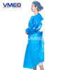 Disposable Blue CPE Gown with Back Loop-2