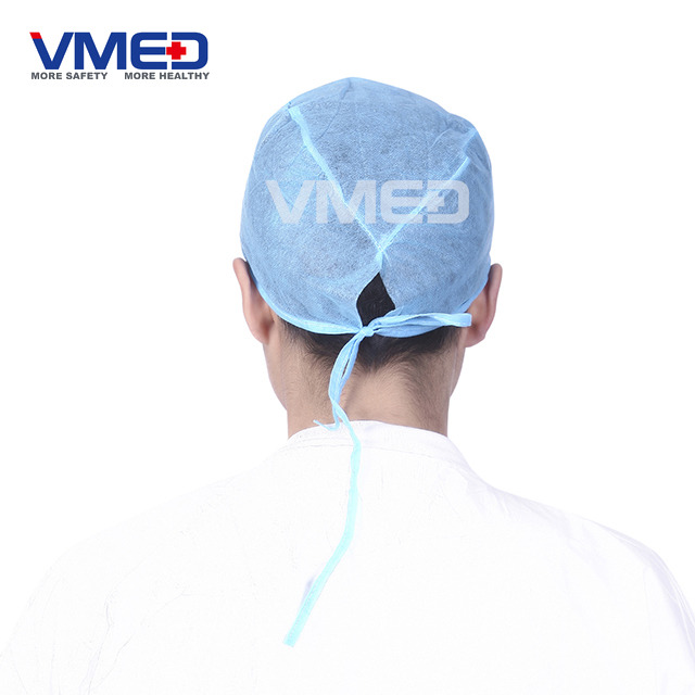 Blue Medical Non-woven Doctor Cap -3