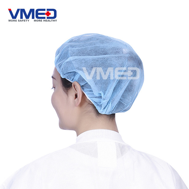  Light Blue Protective Non-woven Nurse Cap-2