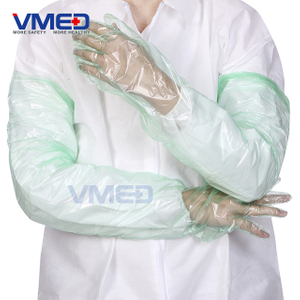 Disposable Green PE Long Sleeve Gloves