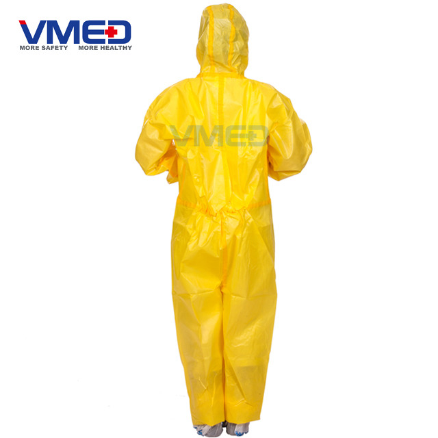 Yellow Chemical Protective Coverall