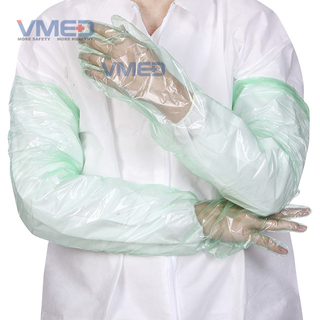 Disposable Green PE Long Sleeve Gloves